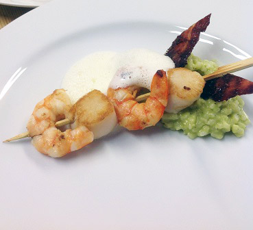 Duo de crevettes et saint jacques